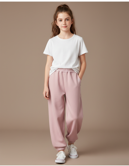 Pantalon Parachute Rose Ample Confortable Enfant - Molleton