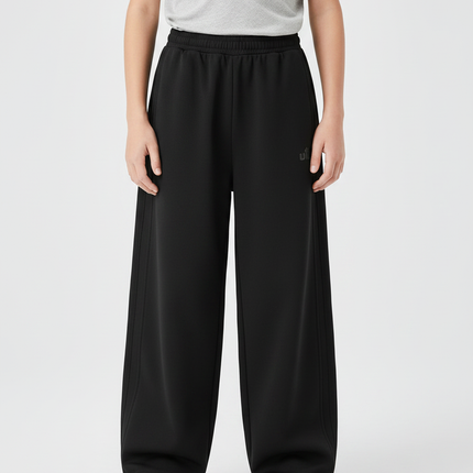 Pantalon Parachute Noir Ample Décontracté Enfant Coton - Molleton