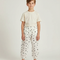 Pantalon Parachute Blanc Cœurs Ample Coton Enfant