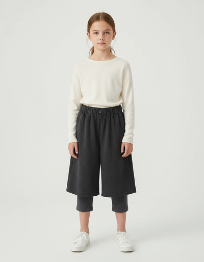 Pantalon Parachute Fille Gris