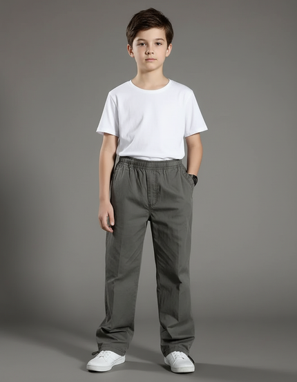 Pantalon Parachute Kaki Coton Ample Décontracté Enfant