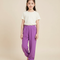 Pantalon Parachute Violet Fluide Coton Ample Enfant