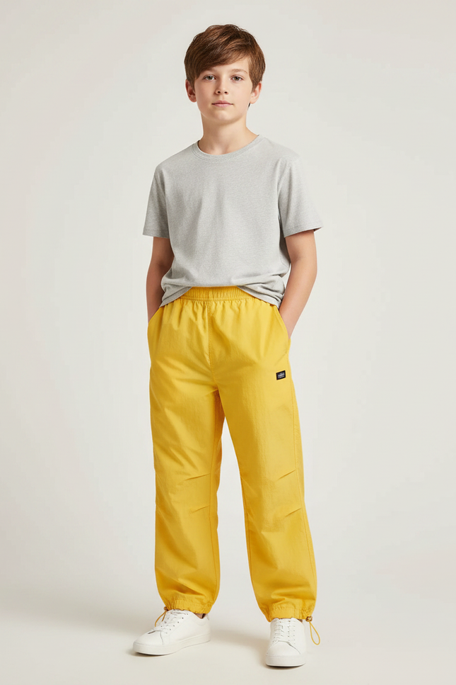 Pantalon Parachute Jaune Ample Sport Enfant Léger - Polyester