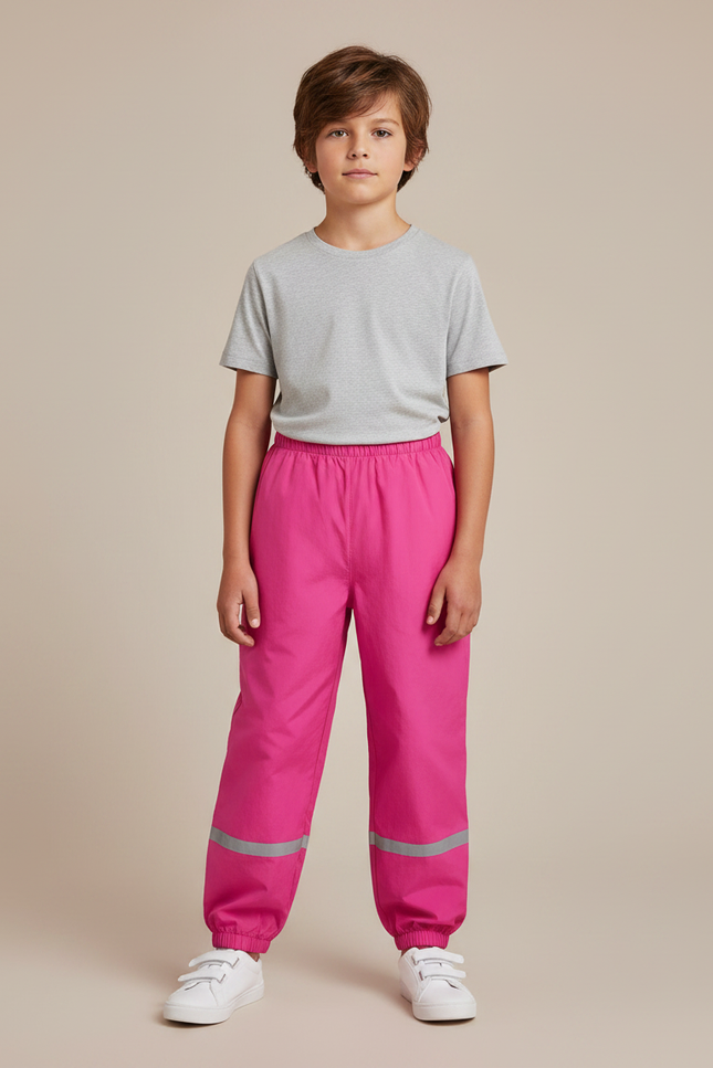 Pantalon Parachute Rose Fuchsia Imperméable Réfléchissant Enfant - Polyester