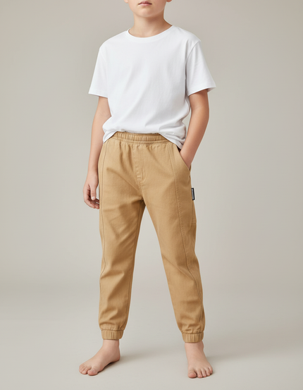 Pantalon Parachute Kaki Coton Décontracté Garçon
