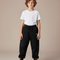 Pantalon Parachute Noir Ample Molletonné Enfant Unisexe