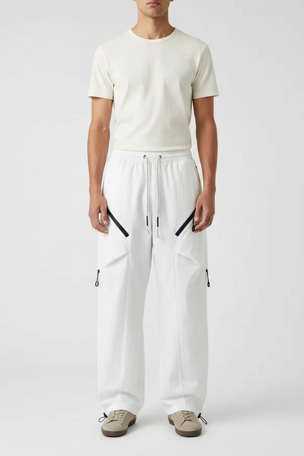 Pantalon Toile Parachute - Blanc