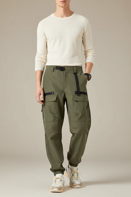 Pantalon Jogger Parachute - Kaki Polyester