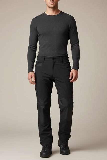 Pantalon Parachute Noir Tactique Résistant Homme Sport - Polyester