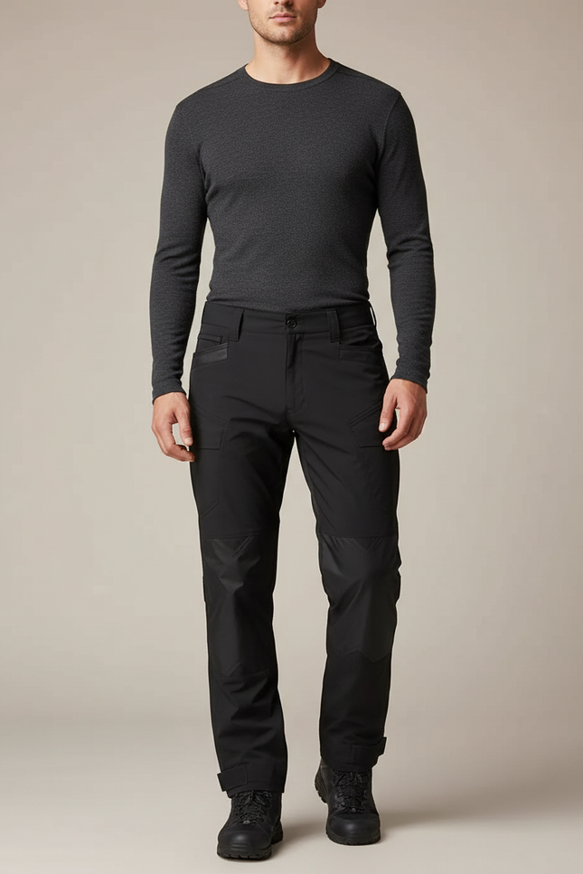 Pantalon Parachute Noir Tactique Résistant Homme Sport - Polyester
