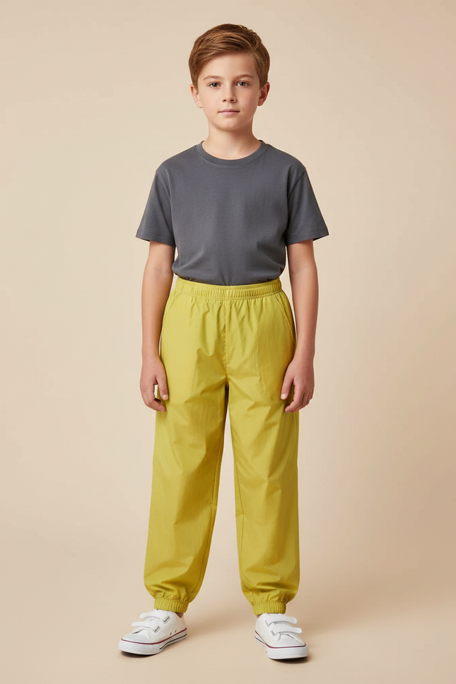 Pantalon Parachute Jaune Ample Sport Enfant - Polyester