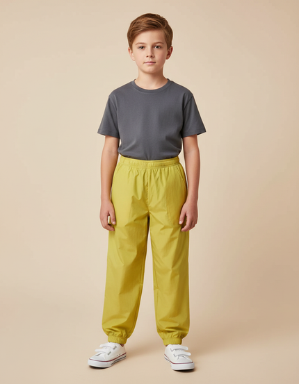 Pantalon Parachute Jaune Ample Sport Enfant - Polyester