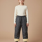 Pantalon Parachute Gris Matelassé Doublé Chaud Enfant - Polyester