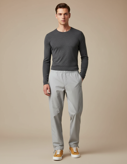 Pantalon Parachute Gris Léger Décontracté Homme Cordon - Polyester