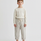 Pantalon Parachute Beige Rayé Coton Ample Enfant - Molleton