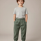Pantalon Parachute Vert Coton Ample Garçon Décontracté