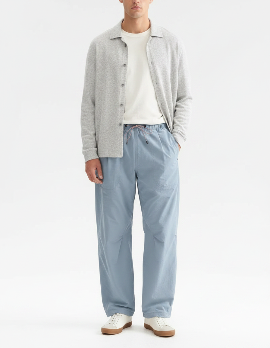 Pantalon Parachute Bleu - Polyester