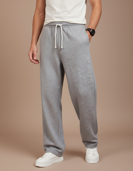 Pantalon Parachute Homme Gris Baggy Streetwear 4 - Molleton