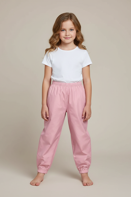 Pantalon Parachute Rose Ample Léger Enfant Sportif - Polyester