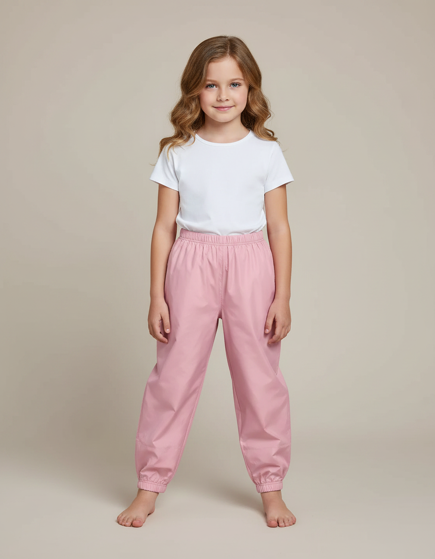 Pantalon Parachute Rose Ample Léger Enfant Sportif - Polyester