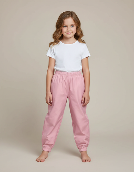 Pantalon Parachute Rose Ample Léger Enfant Sportif - Polyester