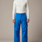 Pantalon Parachute Bleu Électrique Ample Cargo Unisexe - Polyester
