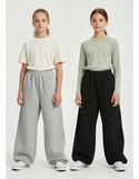 Pantalon Parachute Large Confortable Unisexe Hiver - Gris Molleton