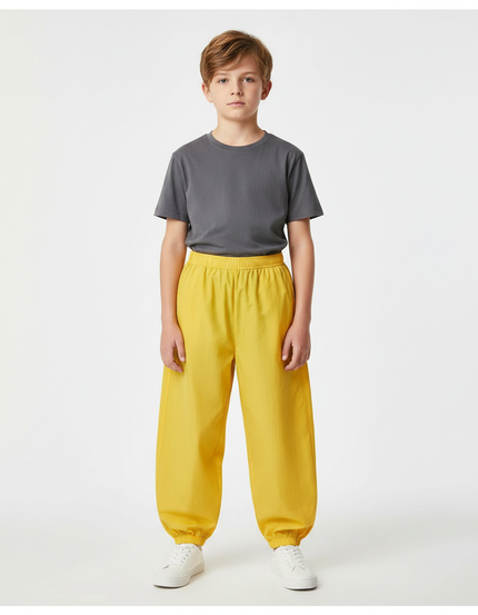 Pantalon Parachute Jaune Ample Sport Léger Enfant - Polyester