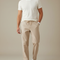 Pantalon Parachute Beige Coton Droit Décontracté Homme