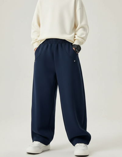 Pantalon Parachute Femme Bleu Marine