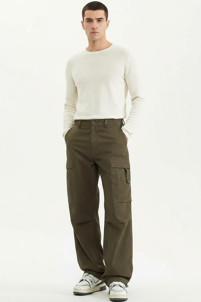 Pantalon Parachute Ccbb - Kaki Toile