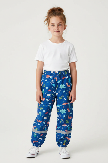 Pantalon Parachute Imprimé Océan Bleu Enfant - Polyester