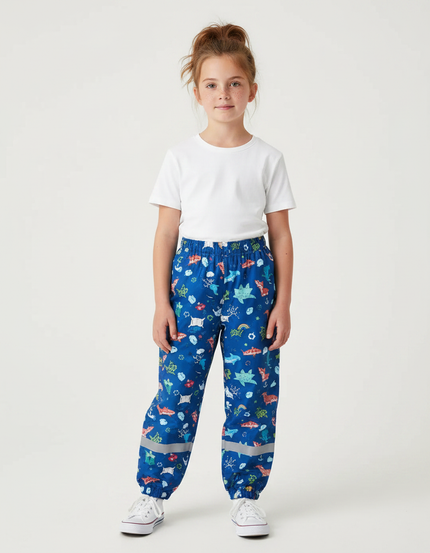 Pantalon Parachute Imprimé Océan Bleu Enfant - Polyester