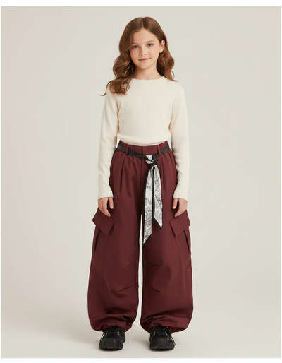 Pantalon Parachute Fille Resserré Aux Chevilles