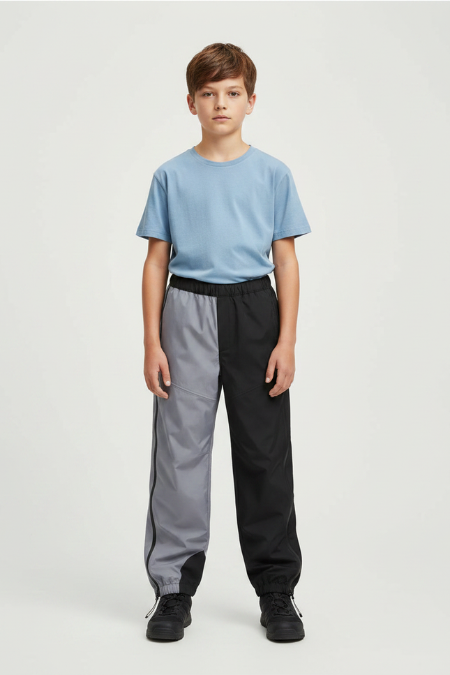 Pantalon Parachute Bicolore Ample Décontracté Enfant - Multicolore Polyester