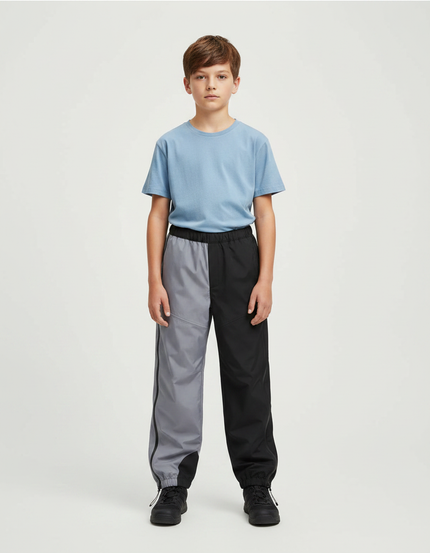 Pantalon Parachute Bicolore Ample Décontracté Enfant - Multicolore Polyester
