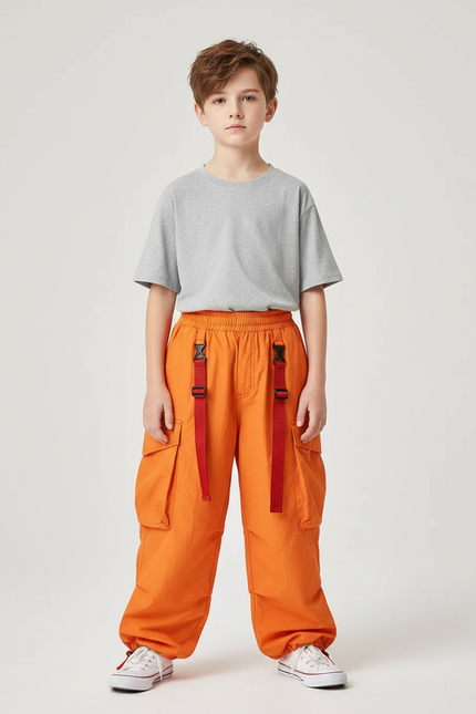 Pantalon Parachute Orange - Polyester