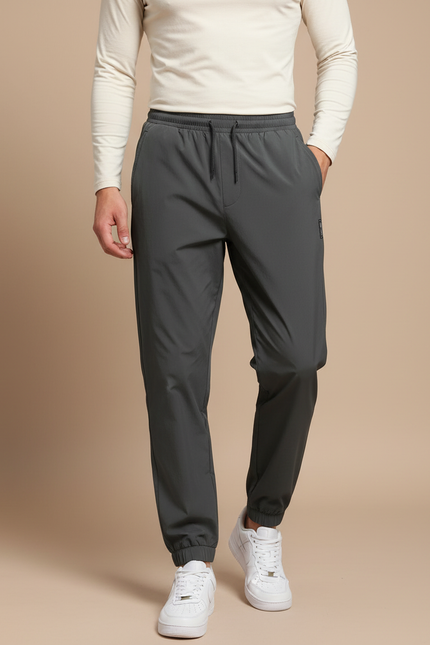 Pantalon Parachute Gris Jogging Sport Décontracté Homme - Polyester
