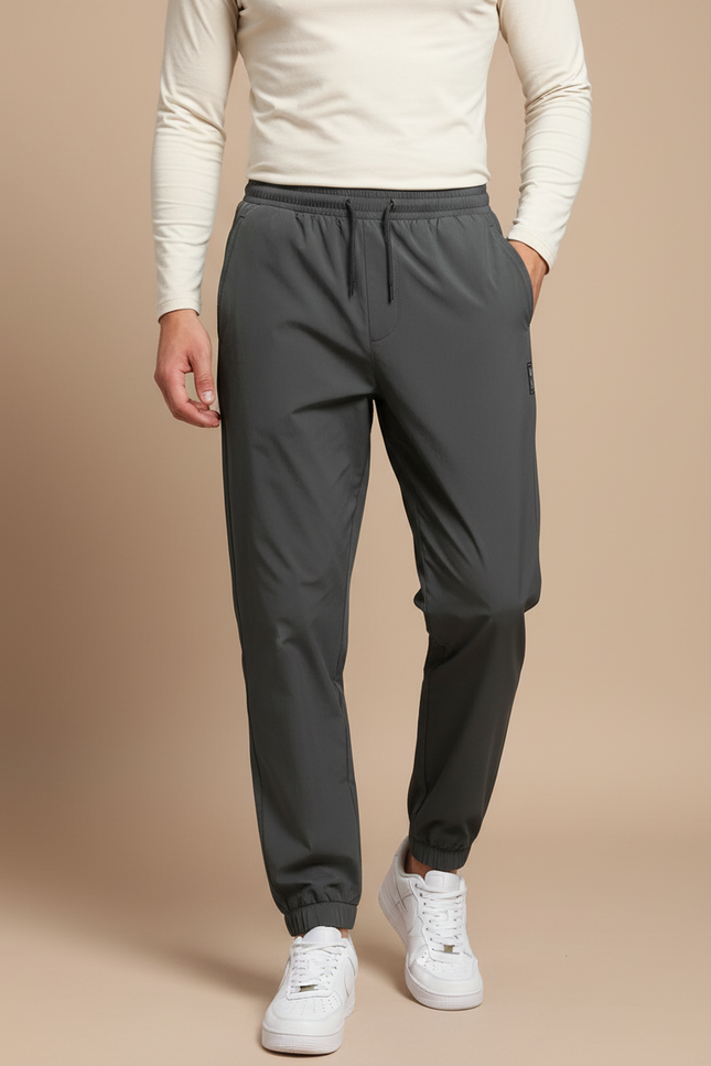 Pantalon Parachute Gris Jogging Sport Décontracté Homme - Polyester