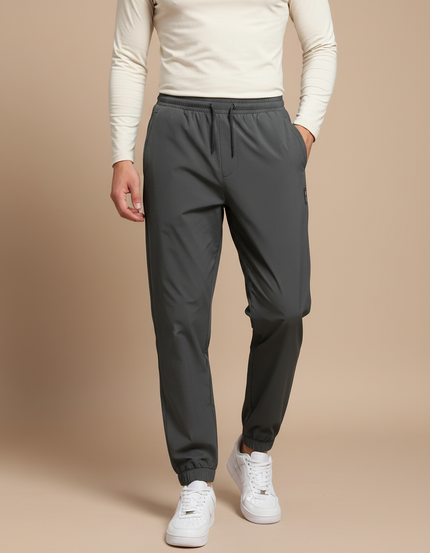 Pantalon Parachute Gris Jogging Sport Décontracté Homme - Polyester