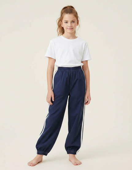 Pantalon Parachute Bleu Marine Ample Sport Enfant - Polyester