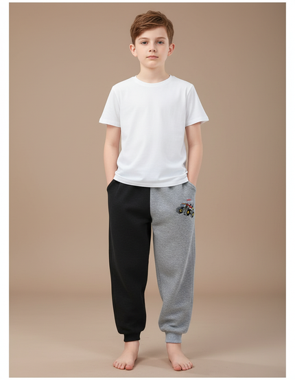 Pantalon Parachute Bicolore Molleton Imprimé Garçon Sport