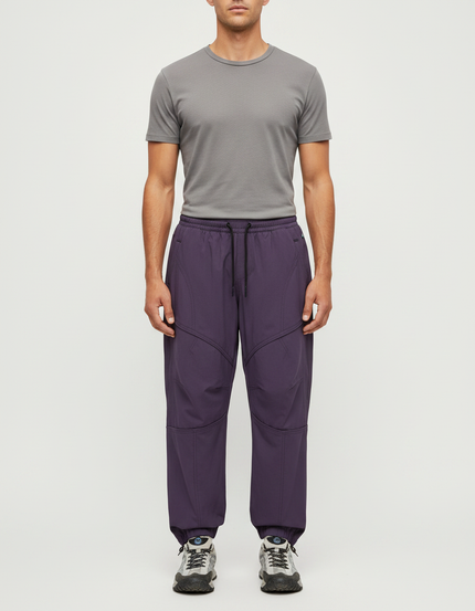 Pantalon Parachute Violet Ample Sportif Homme - Polyester