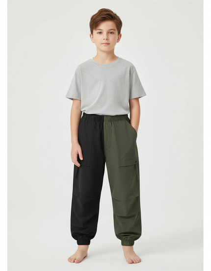 Pantalon Parachute Garçon Resserré Aux Chevilles Nylon Streetwear - Multicolore Polyester