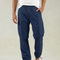 Pantalon Parachute Bleu Marine Cargo Ample Cordon Homme - Polyester