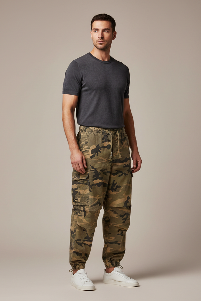 Pantalon Parachutiste - Kaki Toile