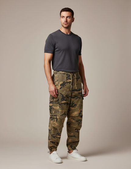 Pantalon Parachutiste - Kaki Toile