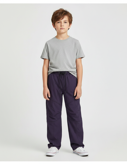 Pantalon Parachute Violet Ample Cordon Garçon - Polyester