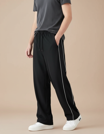 Pantalon Parachute Homme Noir Large - Polyester