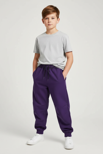 Pantalon Parachute Violet Uni Sport Enfant - Molleton